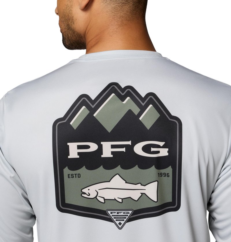 Columbia Men's Terminal Tackle PFG Shield Long Sleeve, Cool Grey, X-Large