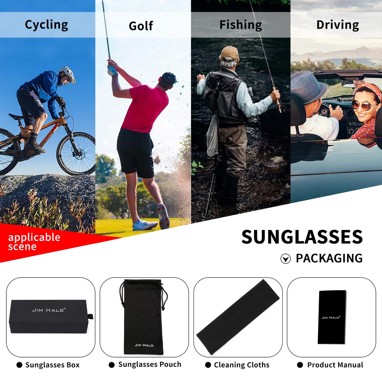 JIM HALO Polarized Aviator Sunglasses Men Women Oversize Plastic Driving Glasses (Matte Transparent Frame/Polarized Blue Lens)