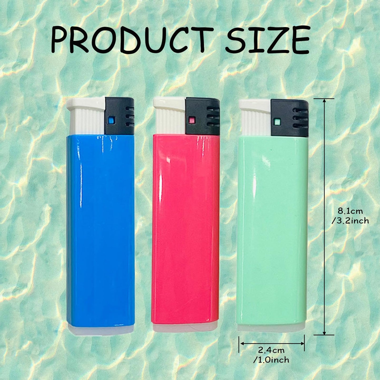 3 Pcs Realistic Water Gun Lighter - Hilarious Prank Gadget for Tricksters, Realistic Design with Powerful Water Jet, Fake Lighter, Mini Water Guns (3.15" Compact Prank Tool)