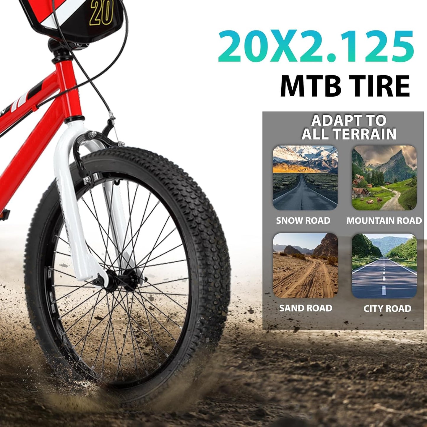 Hycline 2-Pack Mountain Bike Tires Set: 20/24/26/27.5-inch Folding Replacement Puncture-Resistant Bicycle Tires and Pair 20/24/26/27.5-inch Inner Tubes with Tire Levers for MTB Off-Road Bike