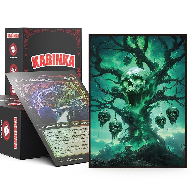 Kabinka MTG Card Sleeves - 100 Standard Size Pack, Skull Tree Variation