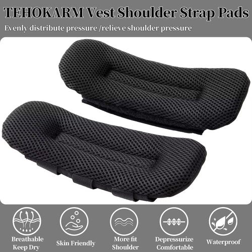 TEHOKARM 2 Pack Tactical Shoulder Strap Pads Vest Shoulder Strap Pads Backpack Strap Pads Fit 3'' Sling Bags Shoulder Straps (Black)