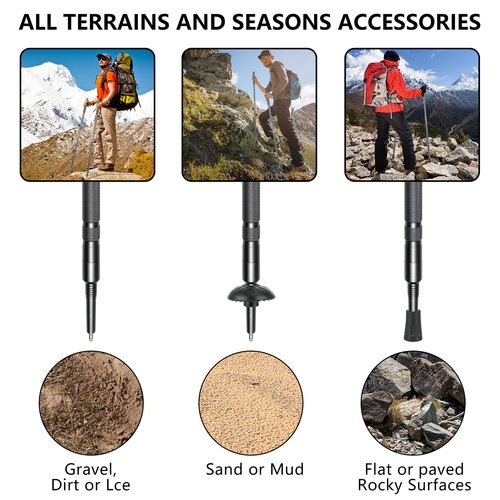 Hiking Pole Detachable Lightweight for Hiking Stick Walking Pole for Man Women