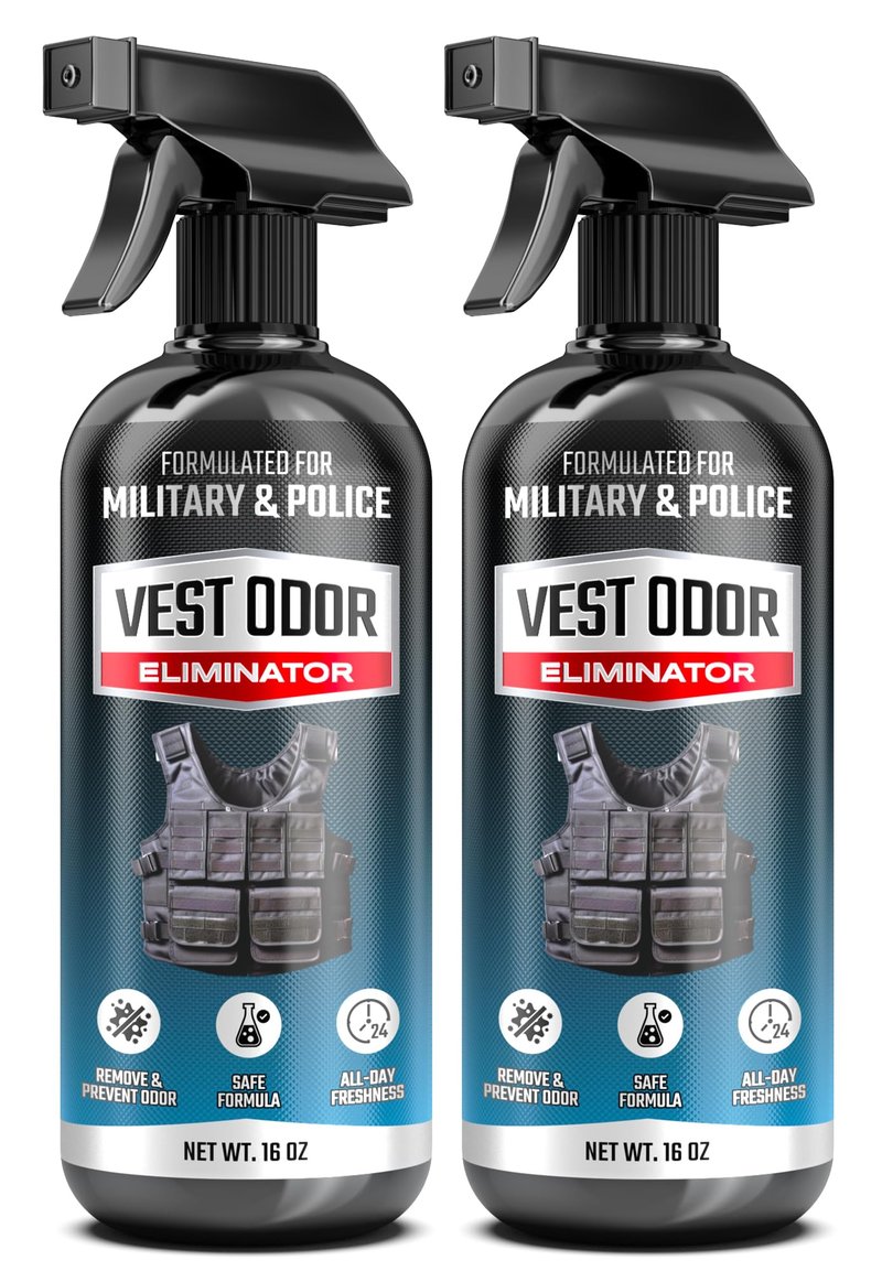 FORTIVO Vest Odor Remover Spray Non-Toxic, Residue-Free, Long-Lasting Fresh Scent 2 Pack