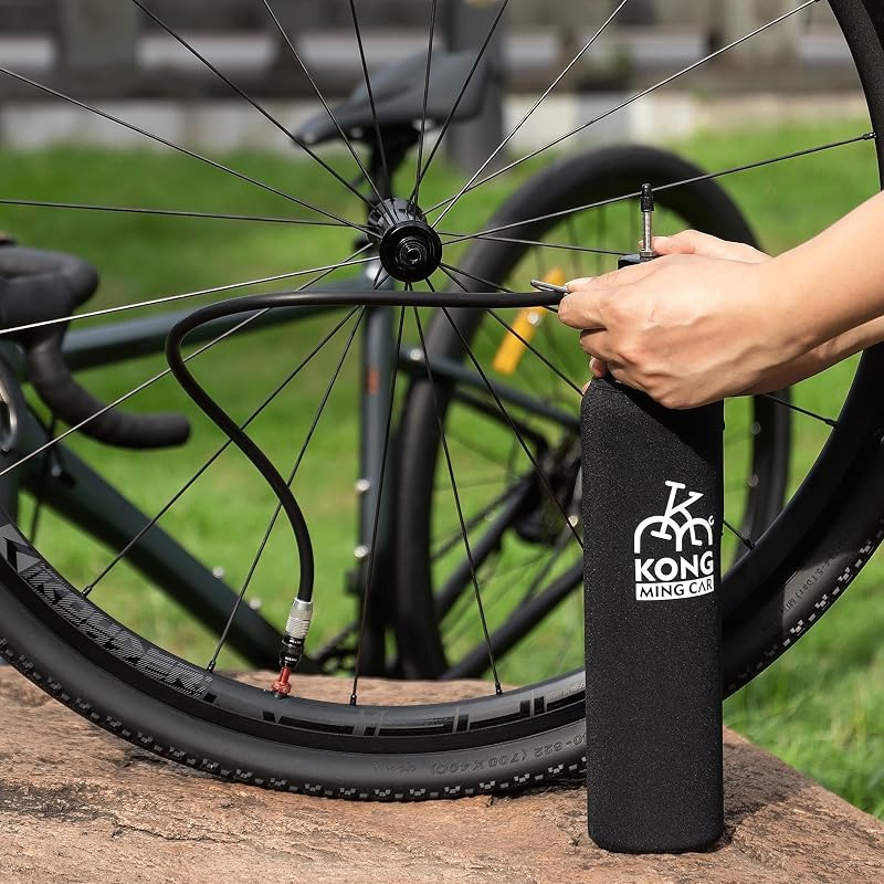 Tubeless Bike Tire Inflator 1.1L Booster — 160 PSI, Presta Valve Compatible
