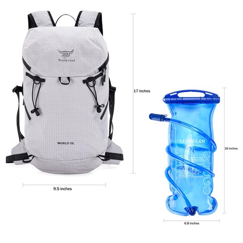 15L Hydration Backpack with 2L Water Bladder Water Backpack for Women, , Lightweight & Comfortable Running Vest for Running, Hiking, Cycling, Climbing, Camping, Biking,Rave
