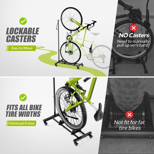 Sttoraboks Vertical Bike Parking Stand - Adjustable Height for 29" Wheels, Space-Saving & Freestanding Bike Rack for MTB/Road Bikes,No-Drill Installation Indoor Bike Storage for Apartments & Garages