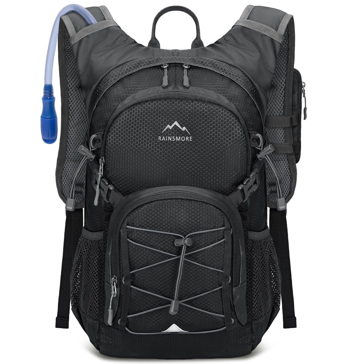 Hydration Backpack with Water Bladder, 18L Lightweight Hiking Backpack for Women&Men Small Insulated Hydration Water Pack for Hiking, Running, Cycling, Biking, Black