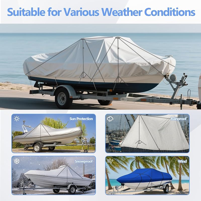 Boat Cover Support Pole 33-63in with 24in Tripod Base - Adjustable, Rust-Resistant Iron Alloy (1 Pack)