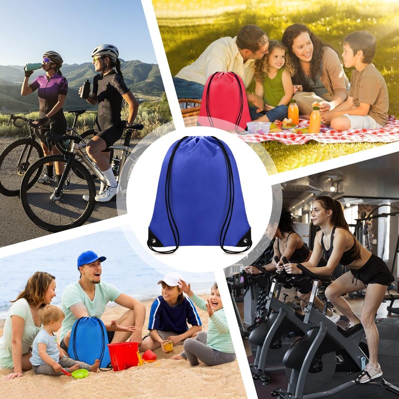Grneric Drawstring Backpack Bulk 70Pcs String Backpack Drawstring Bags Cinch Bag Sackpack for Men Women Gym(Navy Blue)