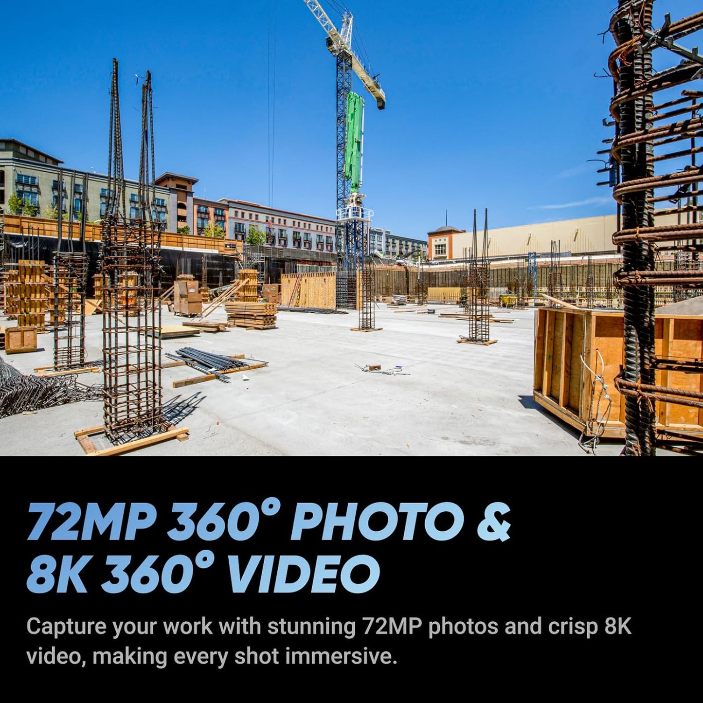 Insta360 X5 - Waterproof 8K 360° Action Camera, Leading Low Light, Invisible Selfie Stick Effect, Rugged and Replaceable Lens, 3-Hour Battery, Built-in Wind Guard, Stabilization, Triple AI Chip Design