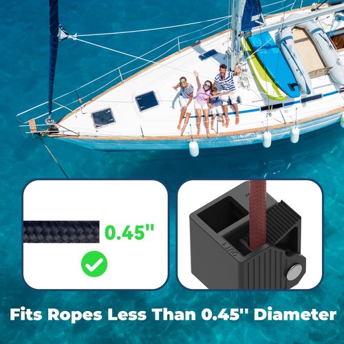 Boat Fender Clips 6 Pack, Adjustable Durable Pontoon Boat Bumper Clips Dock Bumper Buoy Hanger Holder, Easy to Install Quick Release Lock Fit for Any Boat Pontoon Rail