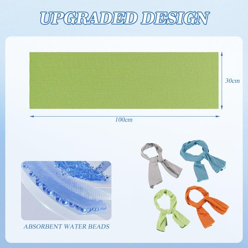 PKRFCJ Cooling Neck Wraps,4 Pack Cooling Towels For Neck And Face Cooling Towel For Hot Weather Cooling Neck Wrap Towel Cooling Rags For Neck Neck Cooling Scarf Long Lasting Cool.