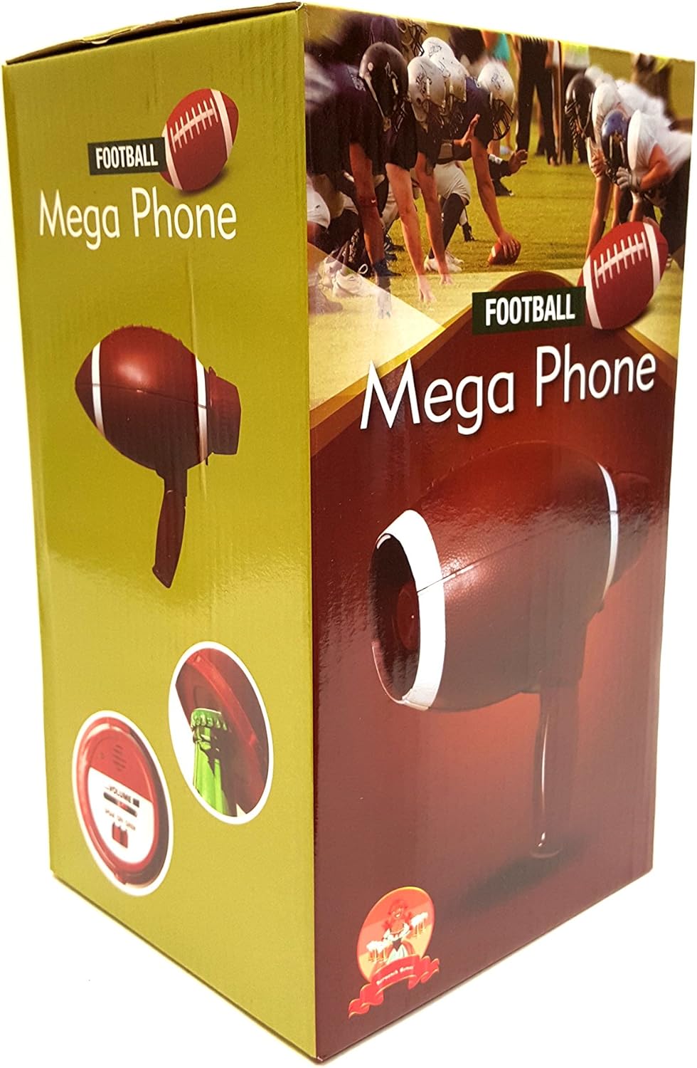 'Barwench Games' Football Shaped Megaphone with Voice, Siren and Built in Bottle Opener!