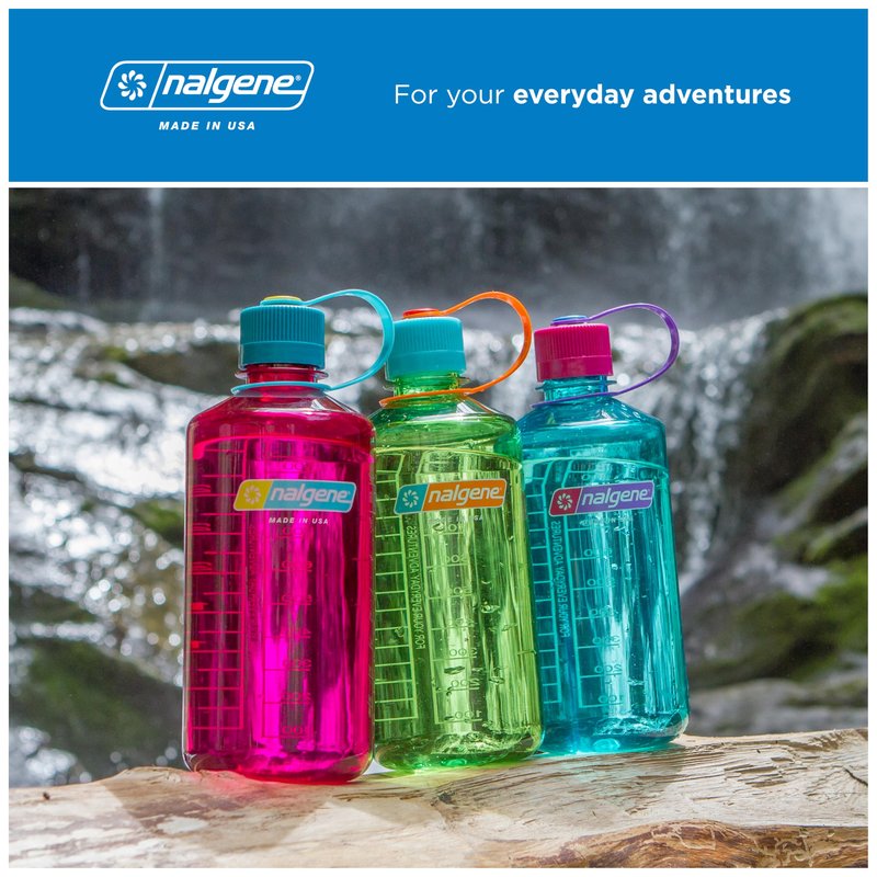 Nalgene 32 oz Narrow Mouth Water Bottle | BPA-Free, Durable & Leak Proof, Lghtweght Bottle for Hkng, Gym & Travel, Marmalade Orange