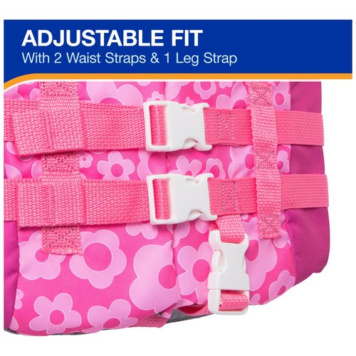 SwimWays Barbie Swim Trainer Life Jacket, US Coast Guard Approved Life Vest Kids Swim Vest, Pool Floats & Life Jackets for Kids 33-55 lbs