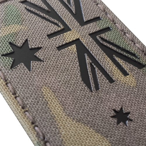 Australia Flag Infrared IR 3.5x2 IFF Tactical Morale Fastener Patch (Multicam)