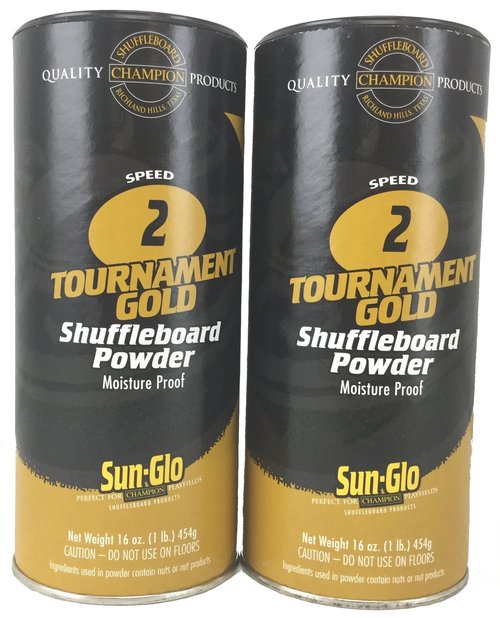 Twin Pack of Sun-Glo #2 Speed Shuffleboard Powder Wax