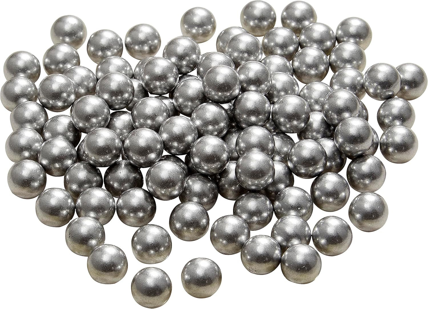 100 Rounds Solid Aluminum 50 Cal. Paintballs for Self Defense, 2.8 Gram Reusable .50 Caliber Powerful Aluminum Balls Fit for t4e TR50/HDR 50 (Aluminum, Silver)