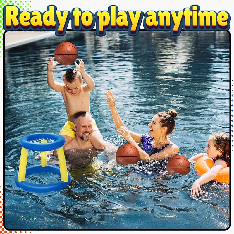 Variation Orange: 6-Inch Mini Basketball Set for Kids — 5 Pack with Hand Pump