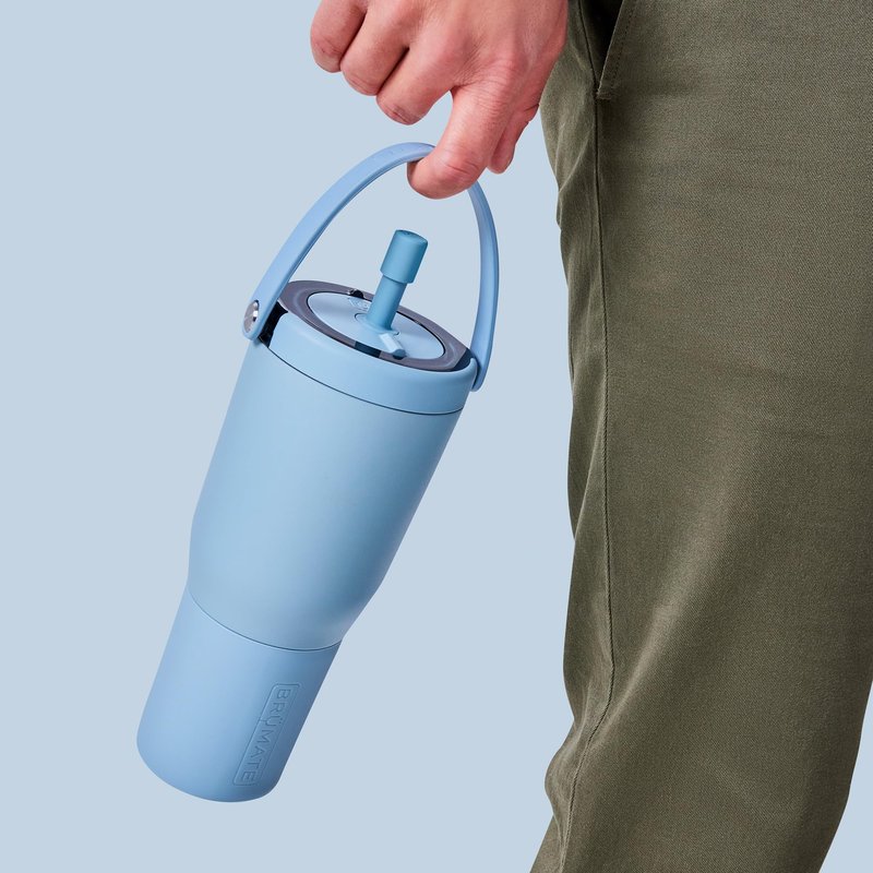 BrüMate Magnetic Straw Caps | Silicone Straw Topper 2-pack | Dust & Dirt Resistant | Compatible with All Era and Resa Tumblers (Blue Agave)