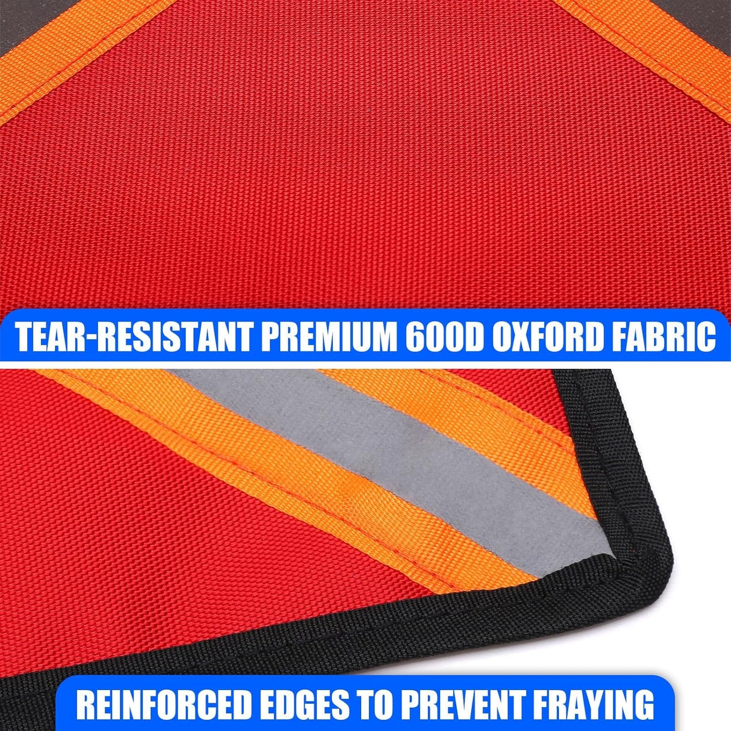 2PCS Kayak Flag, 13x13 in Red Flag for Truck Loads, High Visibility Reflective Safety Flags for Trucks Boat Kayak Canoe SUP Towing, Trailer Warning Flags Tear-Resistant Reinforced Edge, Weather Proof