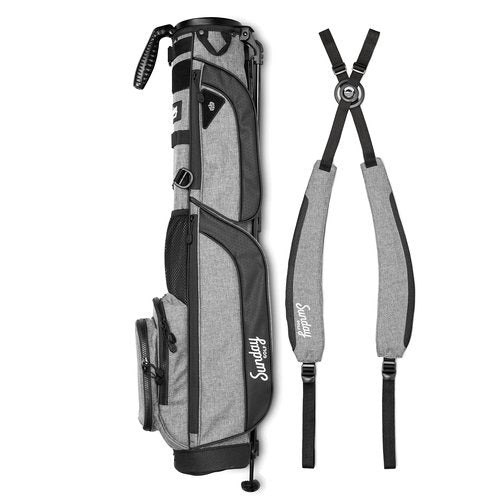 Sunday Golf Loma XL Bag - Lightweight Golf Bag with Strap and Stand – Easy to Carry Pitch n Putt Golf Bag – Golf Stand Bag for The Driving Range, Par 3 and Executive Courses, 3.4 pounds (Heather Gray)