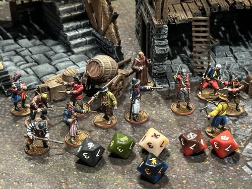BARON OF DICE Blood & Plunder Dice: English, Officially Licensed Dice - All Resin D10s (Pack of 10)