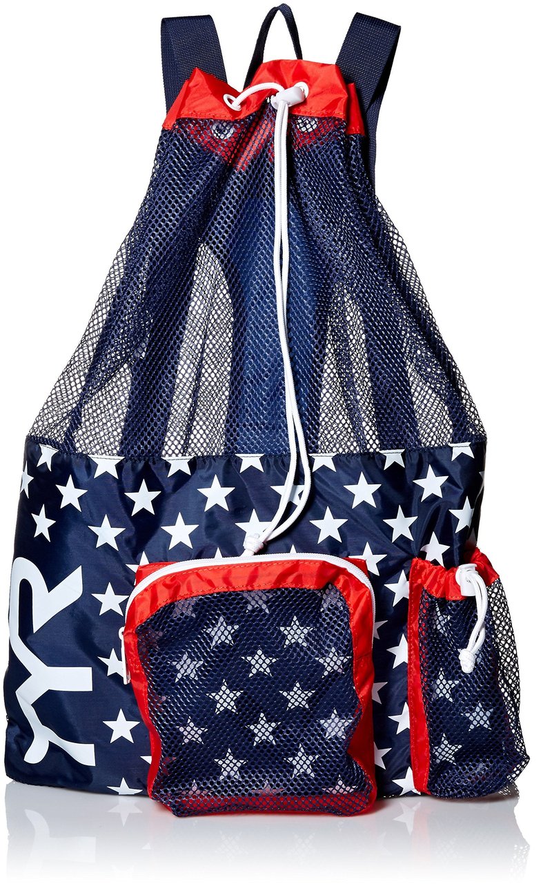 TYR Adult Mummy Mesh Backpack - Red/Navy