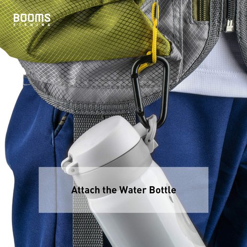 Booms Fishing CC2 Carabiner Clip, 2.3" Small Carabiner Keychain, Multi-use Aluminium D Ring Caribeener Clips (A: 6 Pack_2.3"_Black)