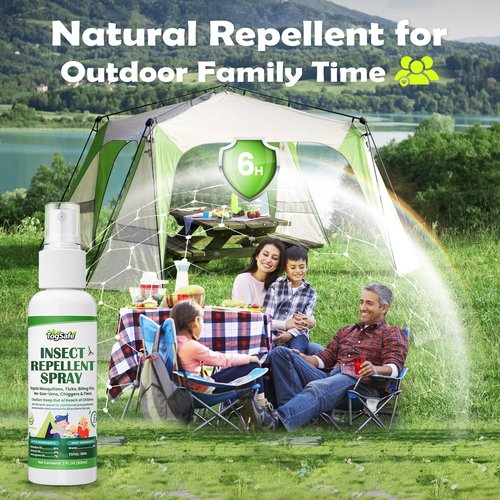 TogSafe Mosquito Repellent Spray - Plant-Based Natural Insect Repellent Spray with Essential Oils, DEET-Free, Long-Lasting Protection (2 Fl Oz, 2 Pack)