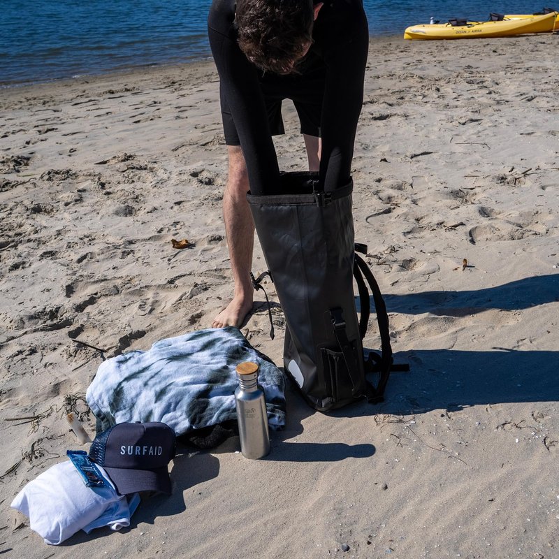 Ho Stevie! 25L Waterproof Surf Backpack - Built For Adventure - Roll Top Closure Keeps Your Gear Dry In Bag