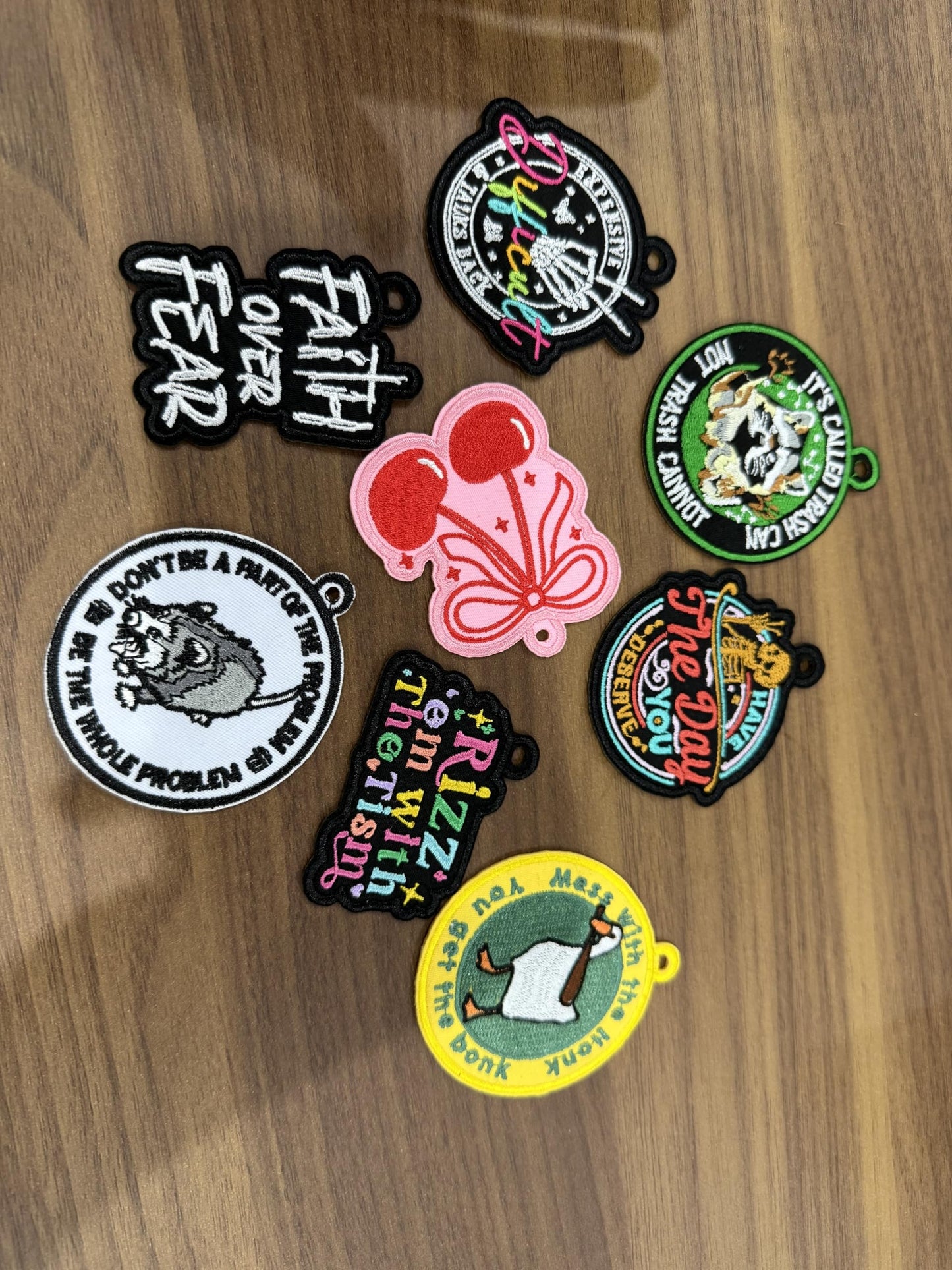 GELATUDU Faith Over Fear Patch-3 Inches Iron On/Sew On Embroidered Applique Patch, Embroidery Patches for Clothes Backpacks Hats, Embroidered Patch, Funny Christian DIY Accessories