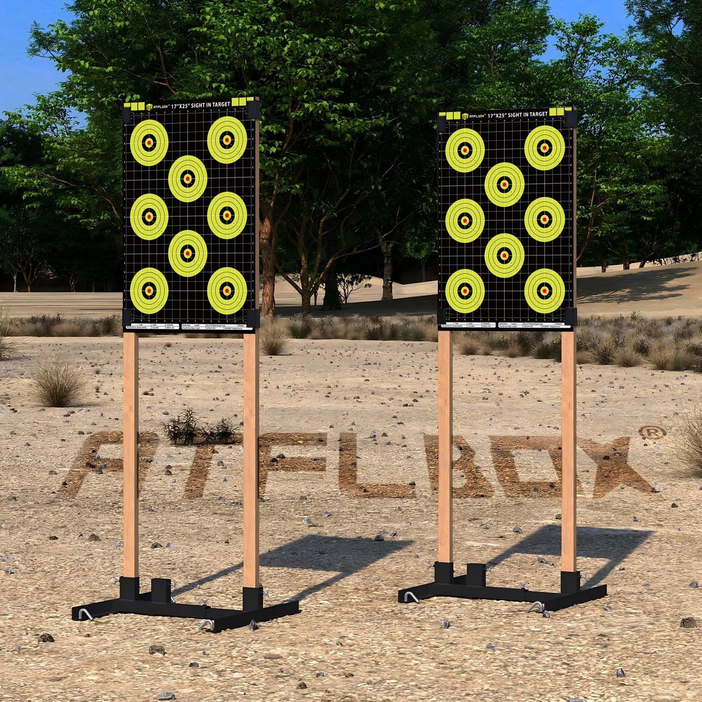 Atflbox Sight in Shooting Range Paper Target, 17X25 Inch High Visibility Bullseye Shooting Targets Suitable for Handgun, Rifle, Pellet Gun, Airgun, BB Guns, Airsoft (25 Pack)
