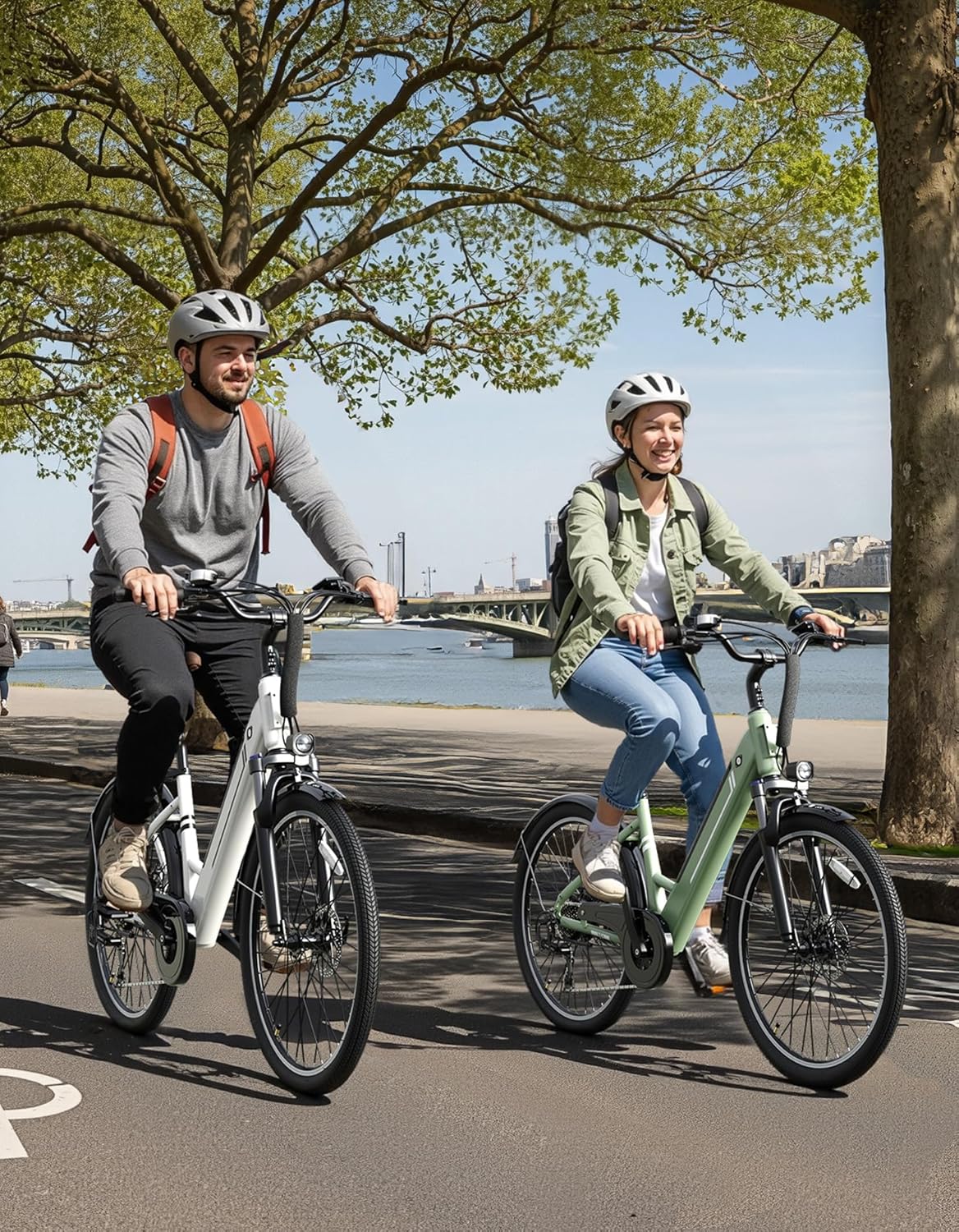 Electric Bike for Adults, 26" Up to 1000W Peak Motor Ebike 45+ Mile Range Brushless City Ebike, 25Mph 7-Speed Commuter E-Bike with Removable 360Wh Battery for Commuting, Outdoor Leisure