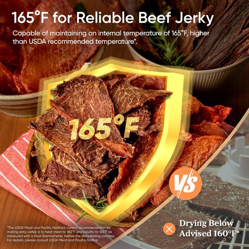 COSORI Food Dehydrator, Bigger Than 7 Trays With Large 6.5" Drying Space, 600W Power Saves More Time Than 480W, 165Β°F Dehydrated Dryer for Jerky, Dog Treats, Herbs, Meat, Fruit, and Yogurt, Silver