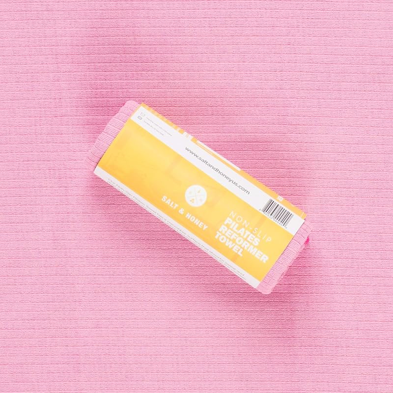 Pink Salt & Honey Non-Slip Pilates Reformer Mat Towel - 30.5 x 23 in