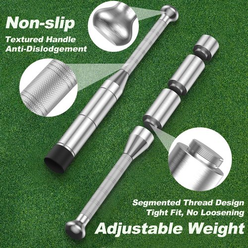 Adjustable Premium Steel Club for Strength Training, 6-in-1 Indian Club for Full Body Workouts, Rehab, Stretching & Rotational Training, 6 Weight Options(6.3-17.6Lbs) Mace for Men & Women