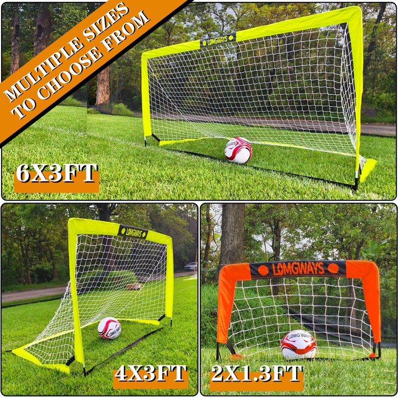 6.6x3.3 ft Portable Kids Soccer Goal with Carry Bag for Backyard