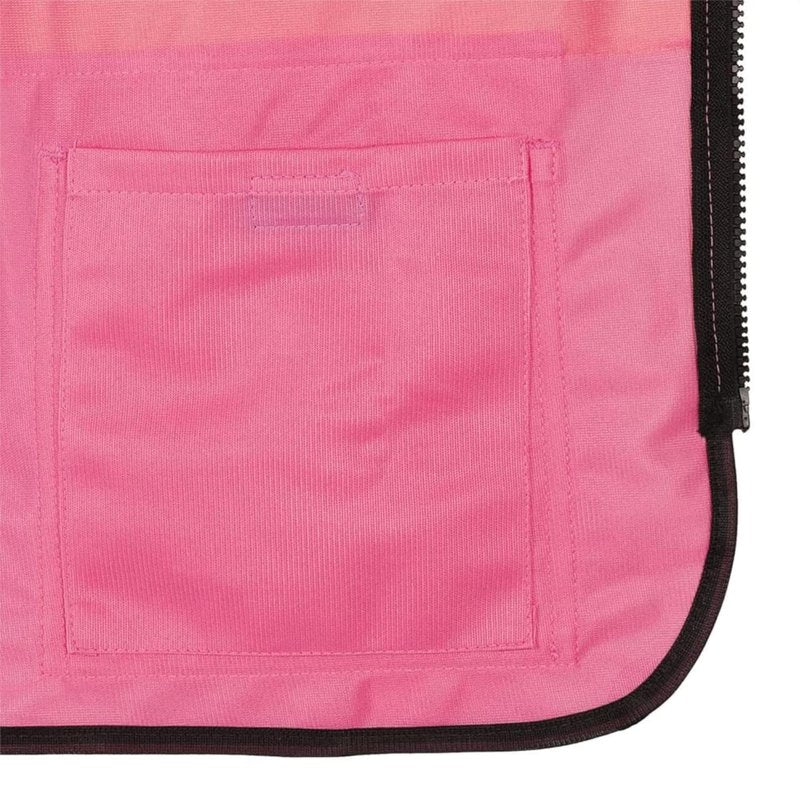 Pioneer Safety Vest for Women With Pockets - Hi-Vis Class 1, Reflective Tape - For Construction - Pink