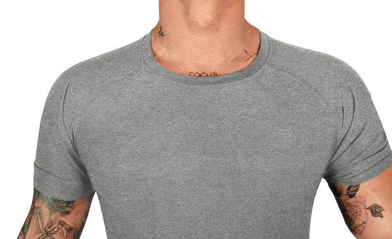 FUXERT Sauna Shirt for Men Sweat Sauna Suit for Gym Exercise Compression Shirt Workout Shapewear (GY L)