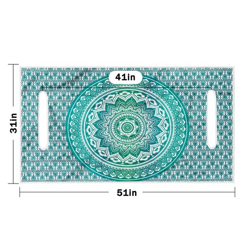ENYORSEL Golf Cart Seat Covers, Green Bohemian Golf Cart Seat Towel Blanket for All EZGO, Yamaha, Club Cars, Icon and More 2/4-seats Cart, 100% Microfiber, Essential Golf Cart Accessories, 51'' x 31''