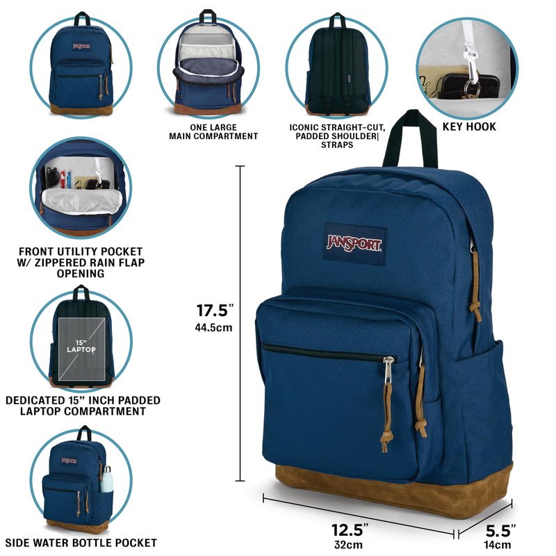 JanSport Right Pack Backpack - Durable Daypack with Padded 15" Laptop Sleeve, Spacious Main Compartment & Integrated Water Bottle Pocket, Graffitied