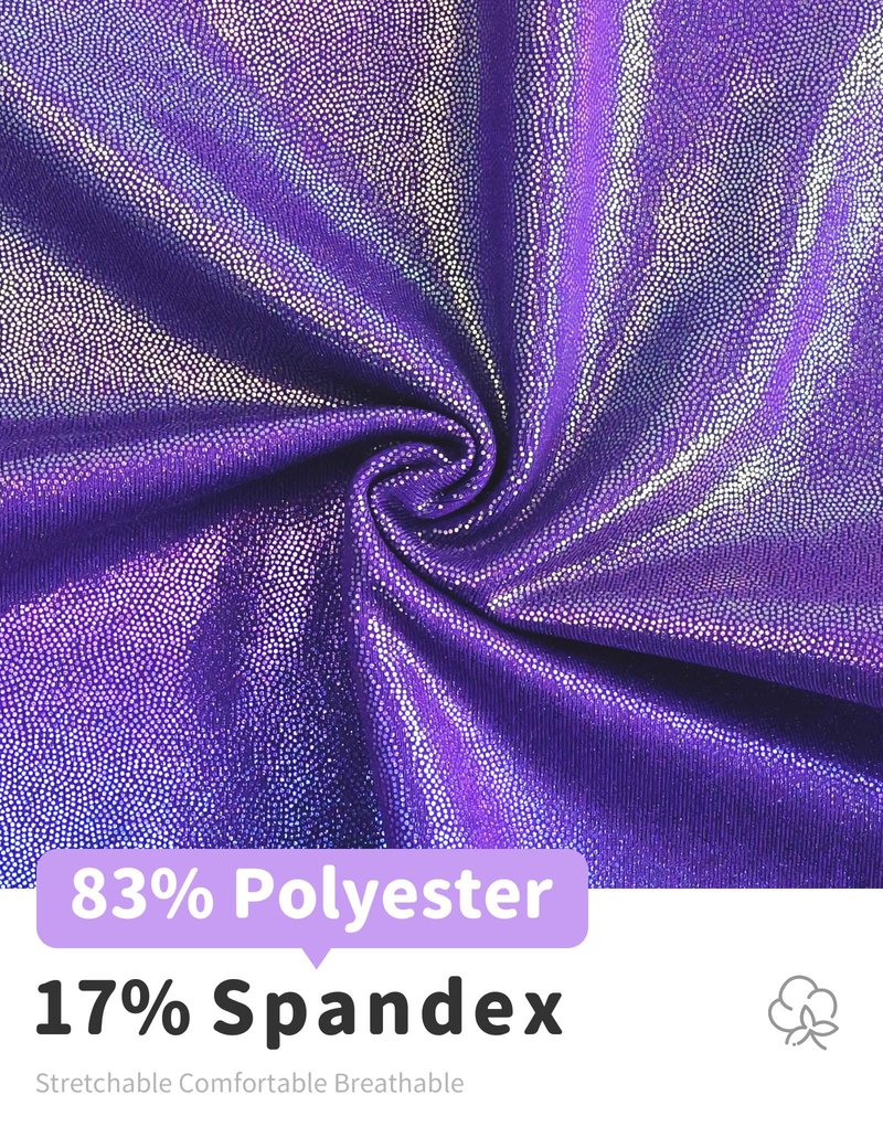 Nokecina Leotard for Girls Gymnastics 2 Packs Size 3t 4t Shiny Purple Butterfly Kids Tumbling Bodysuits