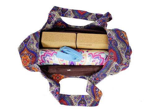 Aozora Yoga Mat Bag Large Yoga Mat Tote Sling Carrier with Pockets Fits Mats with Multi-Functional Storage Pockets Light and Durable (Celestial)