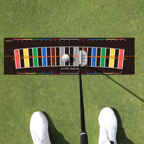 HUAEN Practice Golf Putting Mat - Training Aid with Alignment Tour Aim and Putting Arc Set