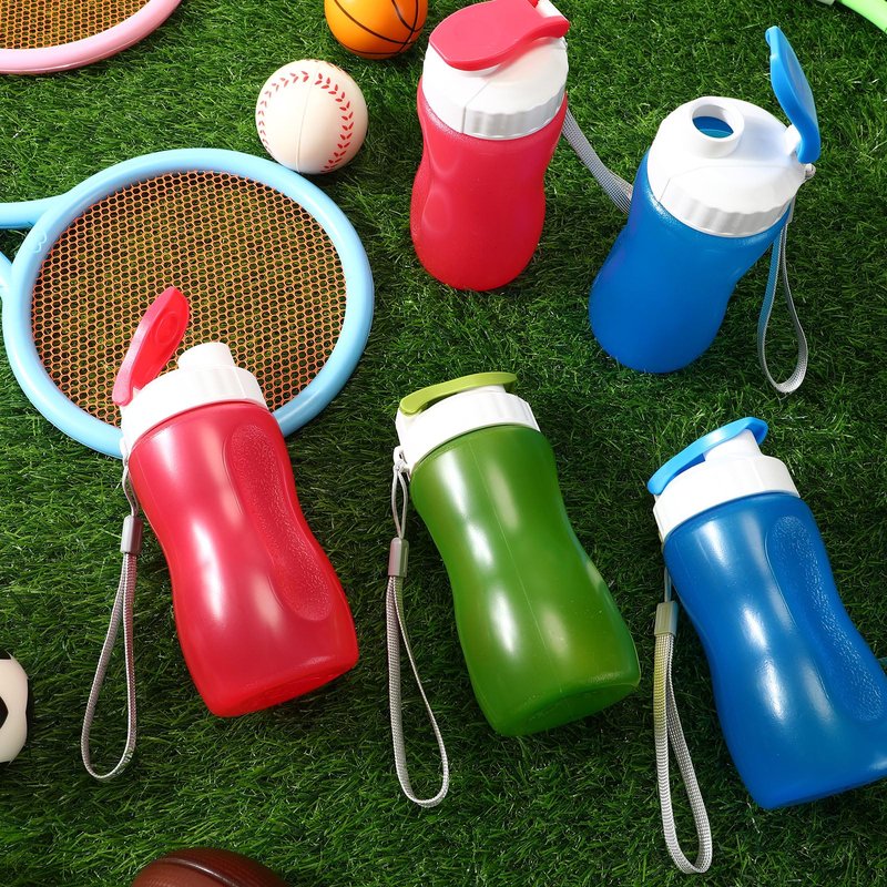 Domensi 36 Pack 12 oz Kids Plastic Water Bottles Reusable Plastic Sports Water Bottles Wide Mouth Leak Proof Lightweight for Boys Girls Child Toddler to School Travel Camping, DIY Gift