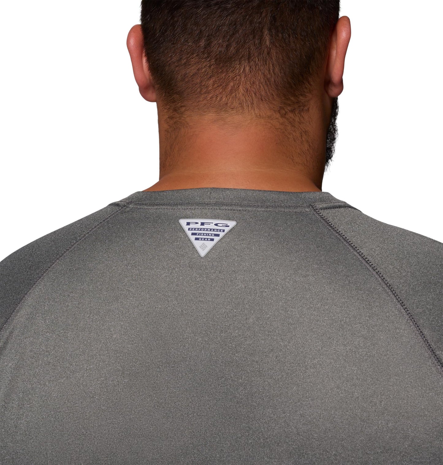 Columbia Men's PFG Terminal Tackle Long Sleeve Fishing Shirt, Charcoal Heather/Cool Grey Logo, 5X