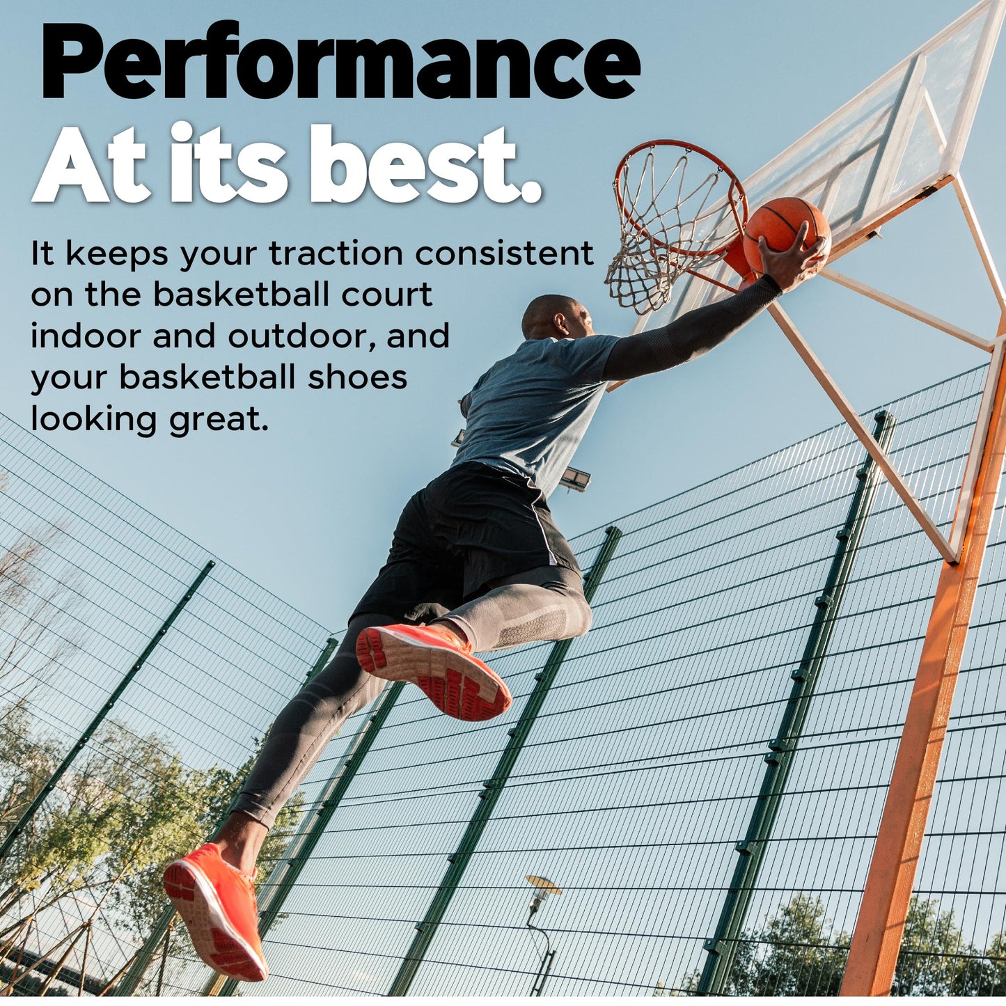 Performance Grip Basketball Shoe Spray 8 Oz – Grip Spray for Basketball Shoes Bottom – Non-Sticky Mist That Rejuvenates Soles & Boosts Traction