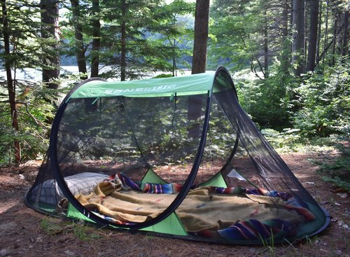 SANSBUG Instant Pop up Screen Tent for Camping, Noseeum Netting has Finer Mesh Than a Mosquito Net (Tarp Floor)